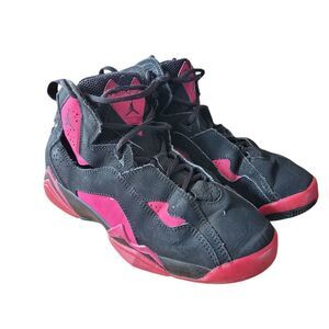 Kids Jordan True Flight GG Black Sport   Fuchsia
